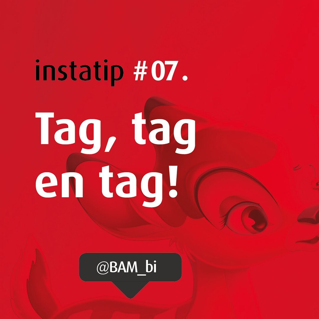 bamraakt's tweet photo. #7. Tag, tag en tag! Tag je eigen bedrijf, tag de medewerkers, tag de locatie, tag externe partijen, tag merken. Misschien delen zij weer jouw post, wat weer meer zichtbaarheid oplevert. Voor alle tips: https://t.co/jsnGOeE1rQ https://t.co/aj7vMgGfc2