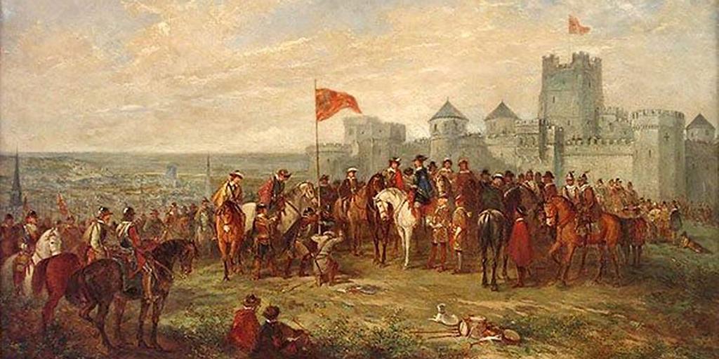 YesterdayTweets's tweet photo. #OnThisDay 1642: The English Civil War officially began with Charles I raising the royal battle standard in Nottingham. https://t.co/qCYJtEFHRc