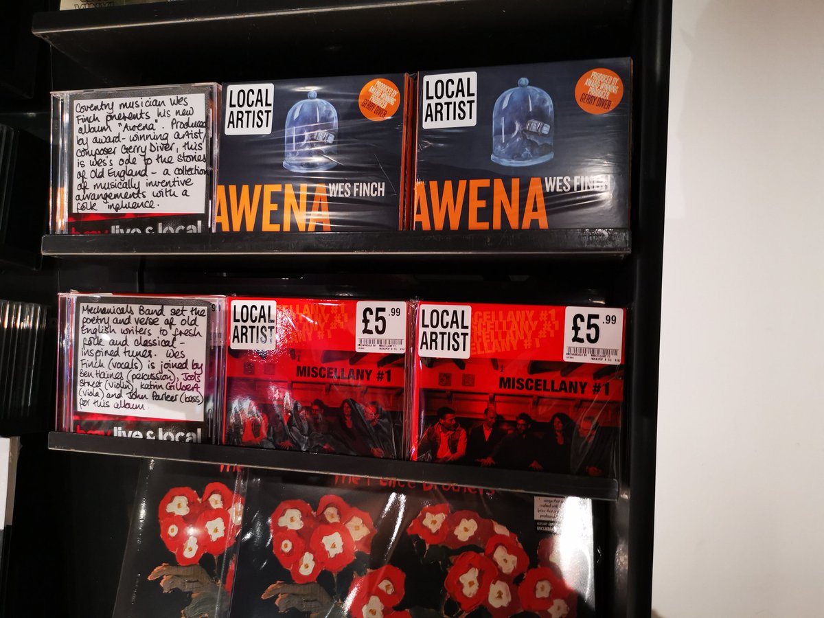 hmv_Coventry's tweet photo. Look Wes's Mum another album featuring your son. @wesfinch @mechanicalsband #coventry #hmvlocal #coventryMusic https://t.co/QyussF3ila