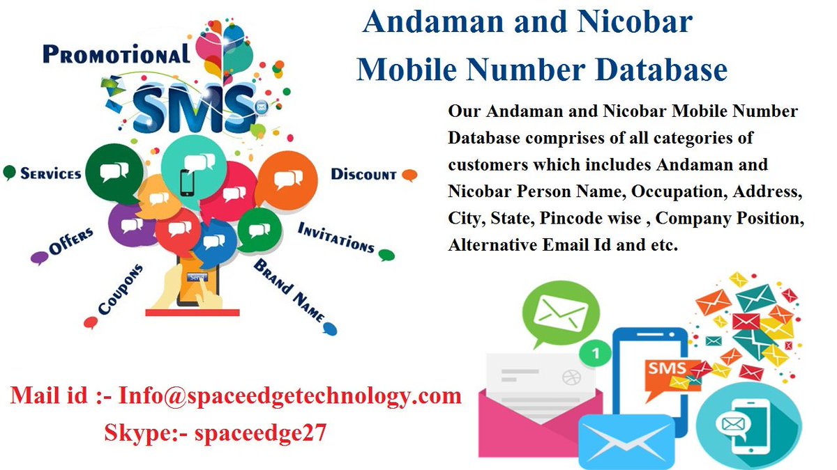 spaceedgetech's tweet image. #AndamanNicobar 
#MobileNumberDatabase

Our databases are provided at most competitive prices. We strongly believe that affordable and effective are key to attaining high customer satisfaction.

spaceedgetechnology.com/andaman-and-ni…