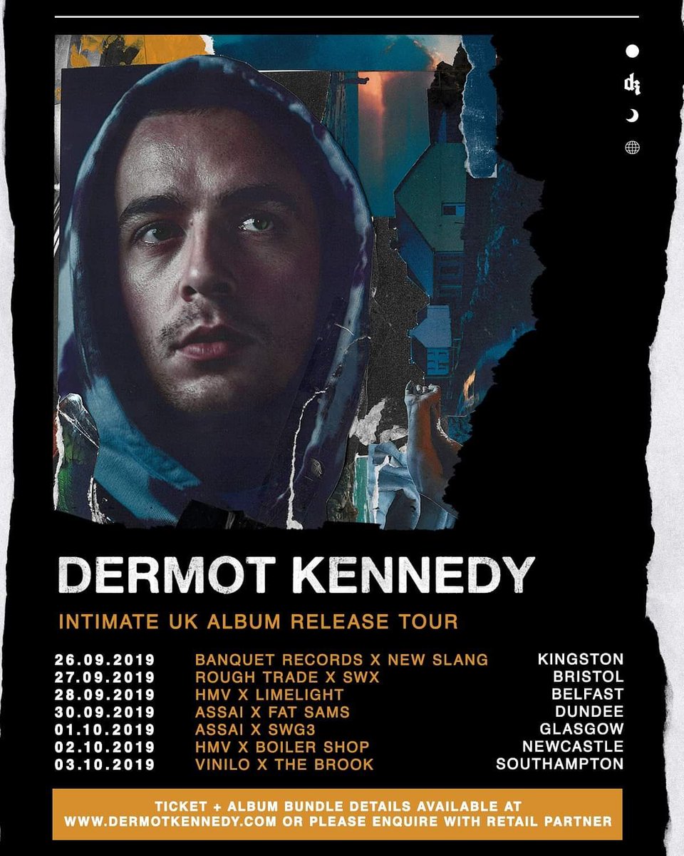 *ASSAI ALBUM SHOW* Irish sensation @DermotKennedy will be playing a couple of exclusive album shows for us, at @fatsams Dundee(Sept 30th) and @SWG3glasgow (Oct 1st), ticket bundles available on our website now! Can't wait! #DermotKennedy #LiveMusic #Album assai.co.uk/products/dermo…