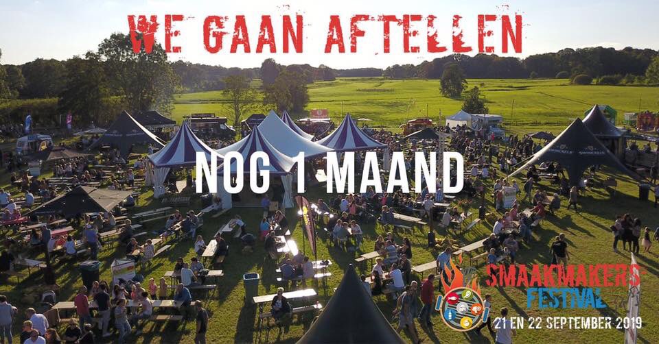 Nog exact 1 MAAND en het Smaakmakers Festival feestje barst los aan de Julianaweg in De Wijk @GemDeWolden 
#Reestdal 
#foodtruckfestival #muziekfestival #Drenthe #Overijssel