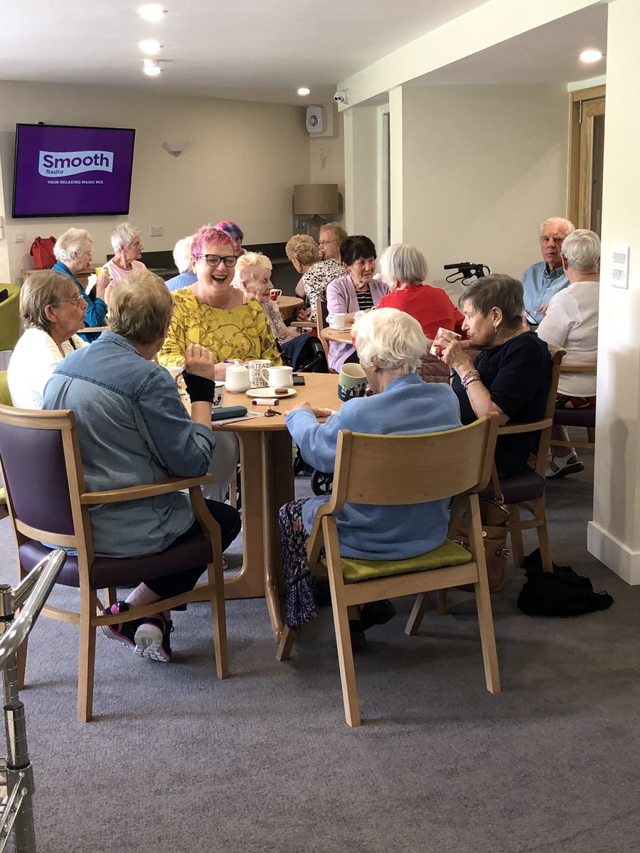 A great turnout and much excitement at coffee morning in our newly refurbished lounge at #Tweedsmuir <a href="/Brighter_Days1/">Brighter Days</a> <a href="/MuirGroupHA/">Muir Group Housing Association</a> Residents, families and visitors are thrilled with the new “light, bright, modern and welcoming space” 👍