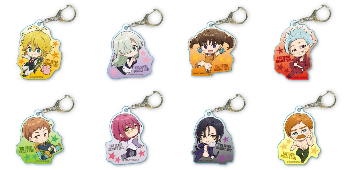 七つの大罪グッズ情報騎士団 あみあみで予約開始 10 Off ぷかっしゅアクリルキーホルダー 七つの大罪 神々の逆鱗 T Co Zebgsj8nx2 T Co Zeyeijttru Twitter