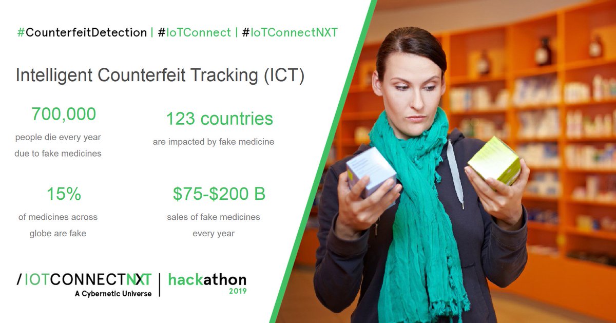 medicounterfeit's tweet photo. In this #Hackathon2019, we are developing an anti-counterfeiting solution that secures and strengthens the chain from "Production to Patient" by making the widespread tracking of medicines feasible
@softwebchicago  
#CounterfeitDetection #IoTConnect #IoTConnectNXT #AVNET https://t.co/ytVI8pBPiC