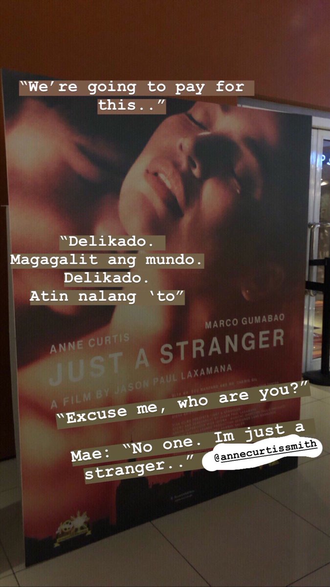 tric1015's tweet photo. Slow clap for ms @annecurtissmith .. ❤️ 

#JustAStrangerNowShowing https://t.co/AO73uKx14A