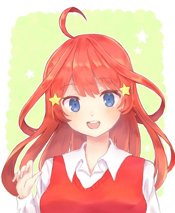 文月このは🍃🕊️さんがTwitterに投稿した中野五月(五等分の花嫁)のイラスト。