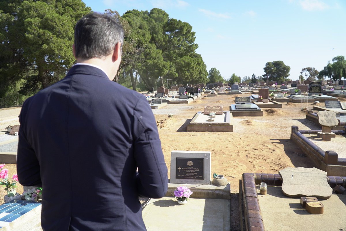 The Headstone Project is working to ensure WW1 Veterans have their final resting place suitably marked. Today, I visited the Port Pirie Cemetery to see the impact this is having in their community. #LestWeForget