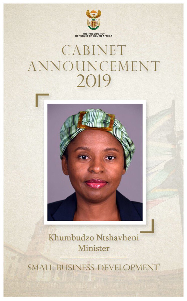 Kubaservices's tweet photo. Our #womandla moment goes to Minister of Small Business Development Khumbudzo Ntshavheni, a champion of the youth &amp; seasoned business woman🤗@Seda_dsbd @DSBD_SA 

Tell us about the #womeninbusiness that inspire you!
#wcw #womensmonth https://t.co/T4Yr9JJtYL