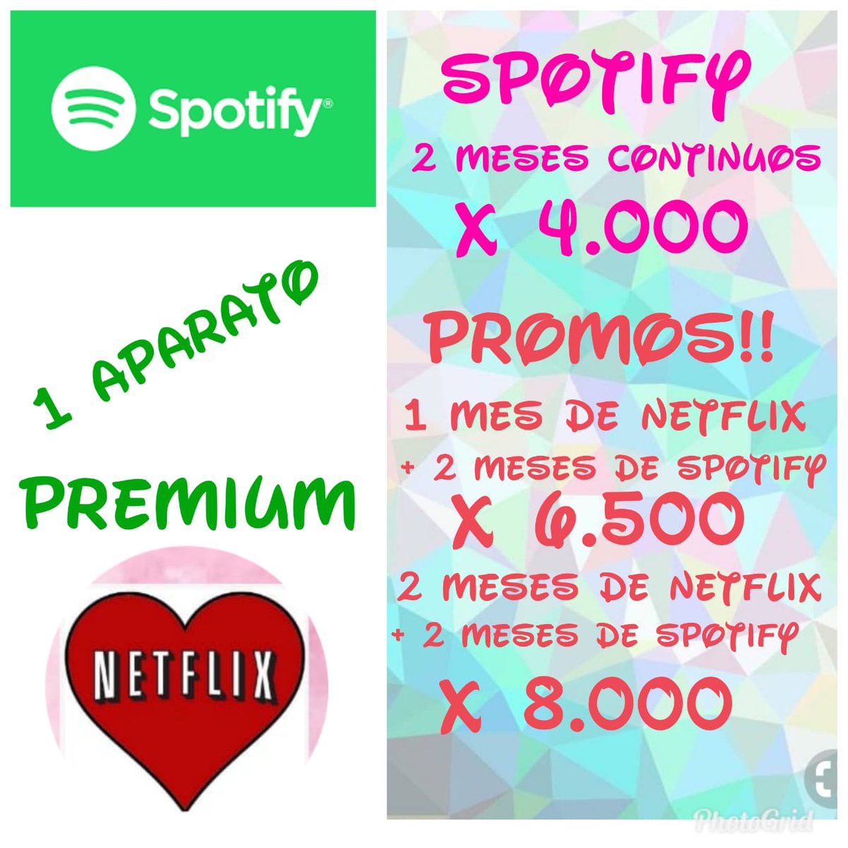 monkey_luffy77's tweet photo. Venta de cuentas netflix
100% confiable

Ahora es momento de ver tus series favoritas con tu familia a un precio justo
Y sin estafas
Y escuchar tu musica favorita con spotify 
Cuando tu quieras

Solo chile https://t.co/I1O2l5z7PH