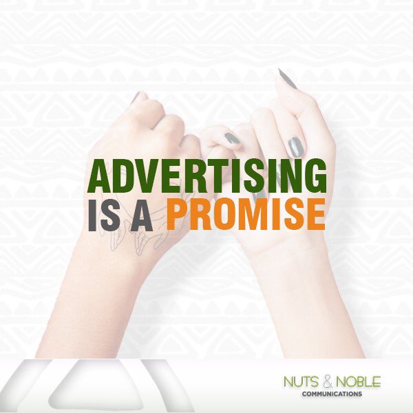 nutsandnobleng's tweet photo. Let your nay be nay and your yah be yah, that’s how you gain credibility and edge over your competitors.
.
.
.
.
.
#advertising #promise #IMC #Lagos #WednesdayWisdom #Wednesday #WeAreNuts #WeAreNoble #WeAreNutsAndNoble #WeAreNutsAboutYou #Integratedmarketingcommunication #Brand https://t.co/APam9udhxI