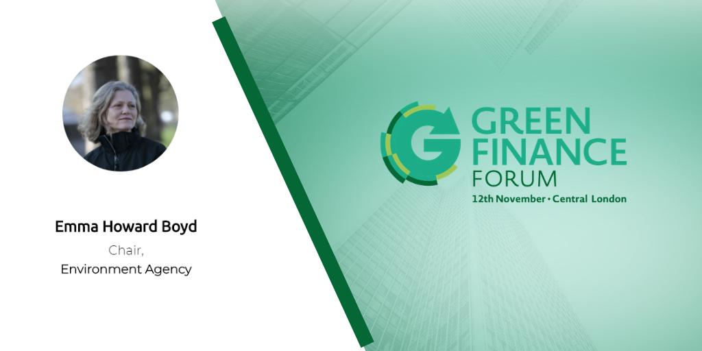 GreenFinance19's tweet photo. Emma Howard Boyd @EmmaHowardBoyd Chair of the Environment Agency @EnvAgency will be speaking at the Green Finance Forum on the Next Steps for Green Finance in the UK! Join us on 12th November | FIND OUT MORE HERE: https://t.co/6cvcM9Tk19 #GreenFinance19 #GreenFinance https://t.co/l8wG1oq7aQ