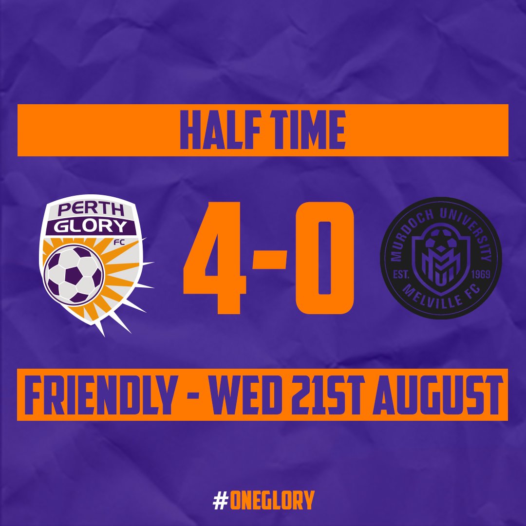 PerthGloryFC's tweet photo. Goals from Fornaroli (2), Mrcela and Tucker (o.g) putting Glory well in control at the break.
(4-0)
#PERvMUM #OneGlory https://t.co/3Tn6kaTQpt