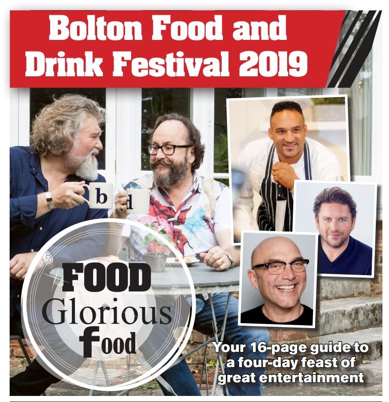 Make sure you pick up a copy of <a href="/TheBoltonNews/">The Bolton News</a> tomorrow for a full guide to this year's <a href="/BoltonFoodFest/">BoltonFoodFest</a> featuring <a href="/VisitBolton/">Visit Bolton</a> <a href="/boltoncouncil/">Bolton Council</a> <a href="/HairyBikers/">Hairy Bikers</a> <a href="/SimonJWoodUK/">Simon Wood</a> <a href="/jamesmartinchef/">James Martin</a> @cheftogo <a href="/michaelcaines/">Michael Caines MBE DL</a> <a href="/GreggAWallace/">Gregg Wallace</a> and MORE!