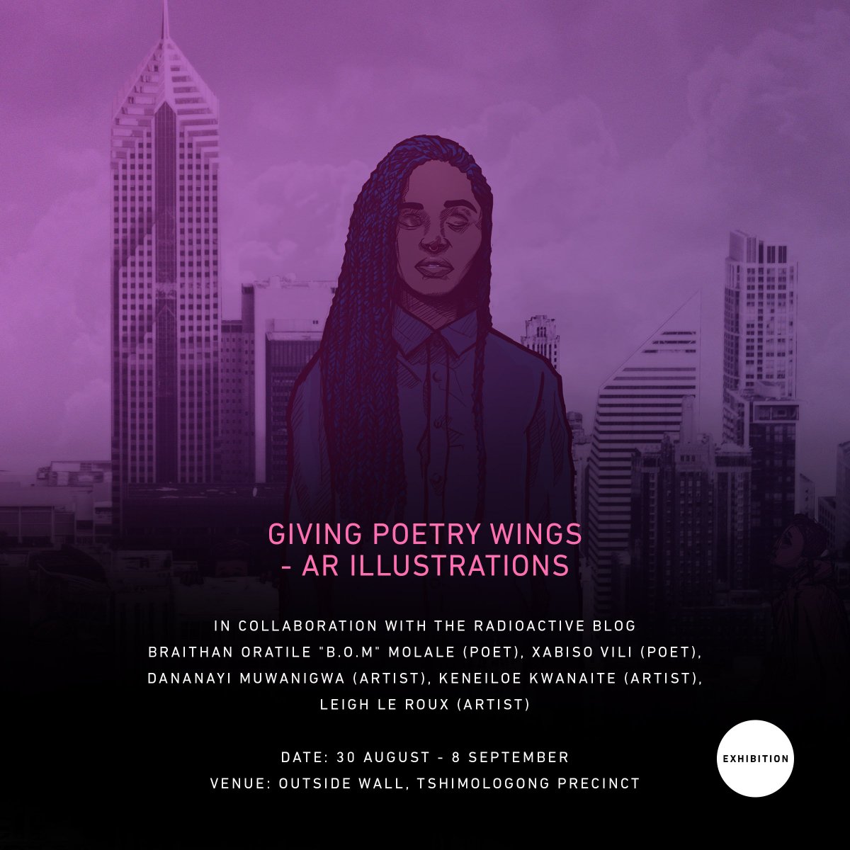 2tukani's tweet photo. Giving Poetry Wings is an AR and digital exhibition hosted by The Radioactive Blog showcasing the collaborative work between selected poets and digital artists. Visit the @fakugesi website for more info and to get tickets. https://t.co/1AmTR5RAaC 
#Poetry #DigitalArt #Joburg https://t.co/6tT4GisnTj