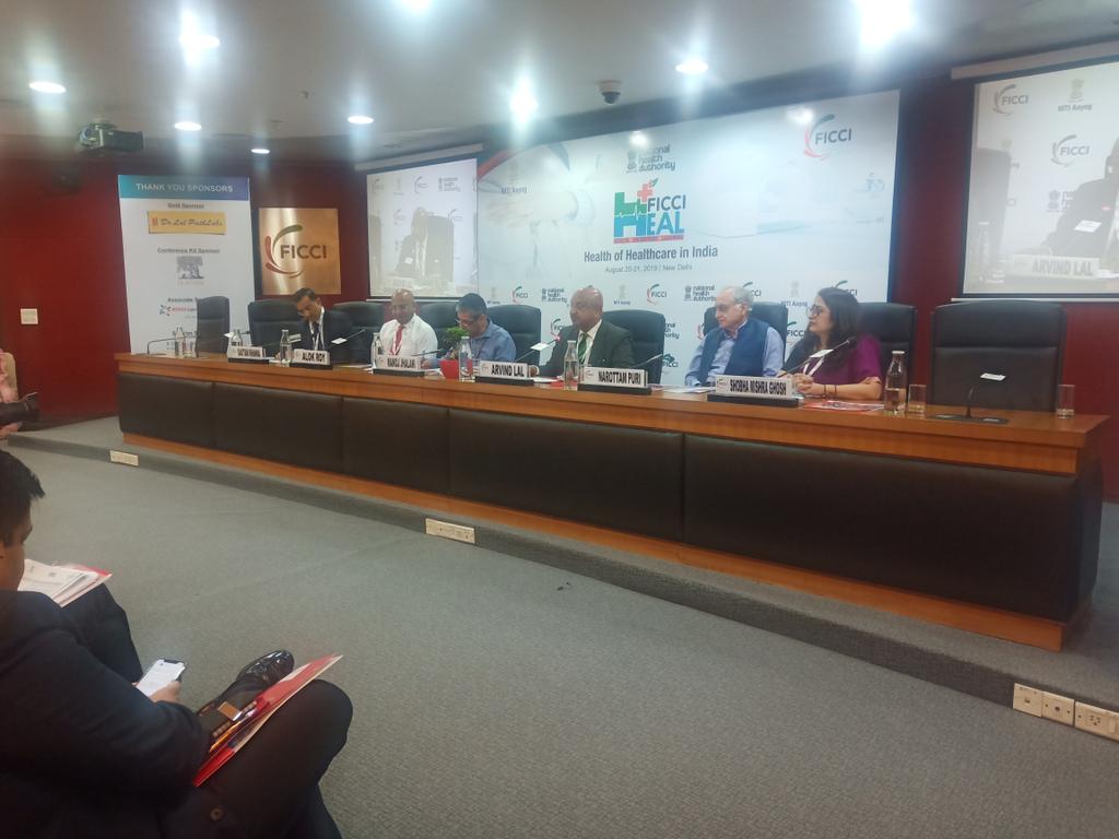 THE_INMOS's tweet photo. #NITIAayog #FICCIHEAL:"#Health of #Healthcare". #BIMTECHNoida students and other industry experts participated, discussing the current scenario of #HealthcareSector
and #Healthinsurance industry, how to efficiently use #DataAnalytics in the same and achieving #UniversalHealthGoal https://t.co/MCDmtU1L2u