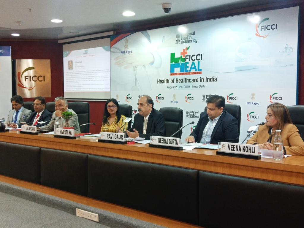 THE_INMOS's tweet photo. #NITIAayog #FICCIHEAL:"#Health of #Healthcare". #BIMTECHNoida students and other industry experts participated, discussing the current scenario of #HealthcareSector
and #Healthinsurance industry, how to efficiently use #DataAnalytics in the same and achieving #UniversalHealthGoal https://t.co/MCDmtU1L2u
