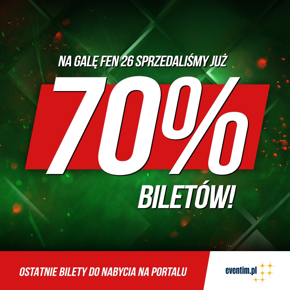 fenmma's tweet photo. Dajemy radę 😎 #FEN26 sprzedaje się bardzo dobrze 🔥👌 Już we wrześniu obiekt może się wyprzedać 💪 W najbliższych dniach ogłosimy kolejne nazwiska! #MMA

@polsatsport @myMMApl @MMARocksPL @MMAnewspl @MMA_PL @SportyWalkiOrg @naszemma @TOTALbetPL @InTheCagePL https://t.co/4ZbZCQ6NyO