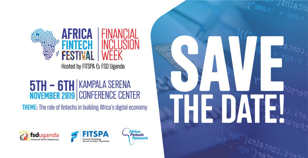 We are excited to announce that this year <a href="/FitspaUG/">FITSPA Uganda</a> &amp; <a href="/fsduganda/">FSD Uganda</a> will host the 2nd Africa Fintech Festival.
We'll discuss the role of fintechs in Africa's Digital Economy and how best financial inclusion can be promoted.
Register via bit.ly/2P69Ins
#AFFUG #FIW2019