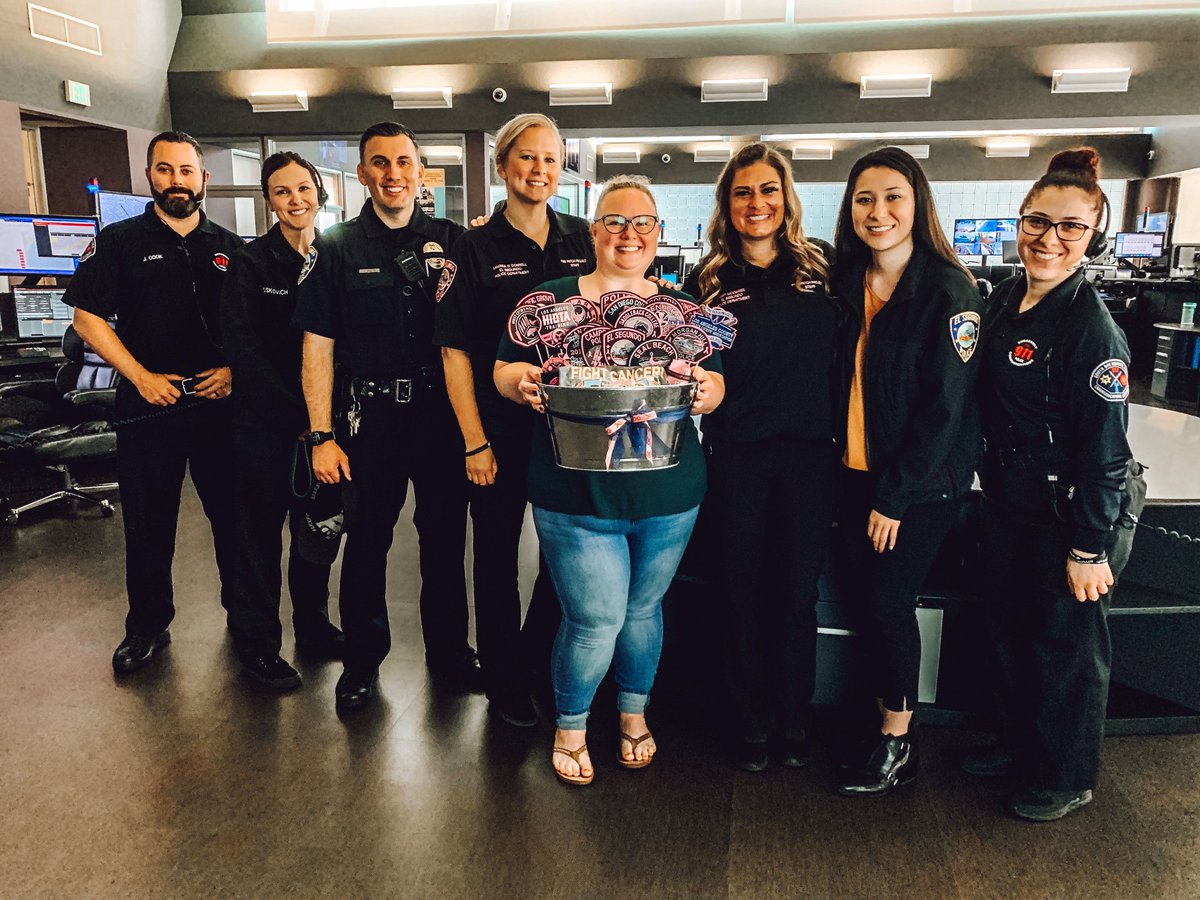 elsegundopd's tweet image. Yesterday members of ESPD dropped of a basket for RCC Dispatcher Samantha Stacy who was diagnosed with a rare form of breast cancer. We wanted to send a huge thank you to all of the departments who made a donation, wrote a card, and sent a #PinkPatch @PinkPatchPrjct