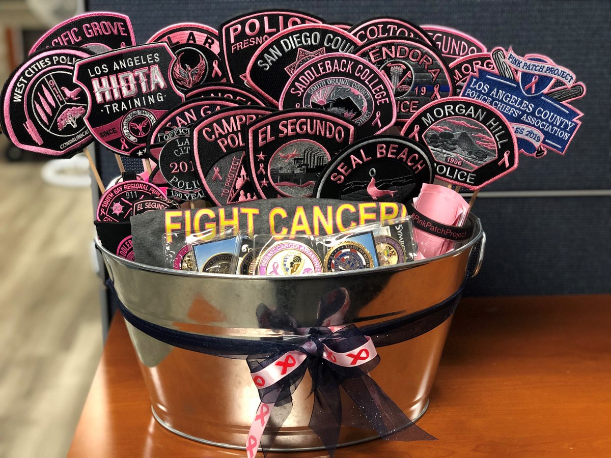 elsegundopd's tweet image. Yesterday members of ESPD dropped of a basket for RCC Dispatcher Samantha Stacy who was diagnosed with a rare form of breast cancer. We wanted to send a huge thank you to all of the departments who made a donation, wrote a card, and sent a #PinkPatch @PinkPatchPrjct