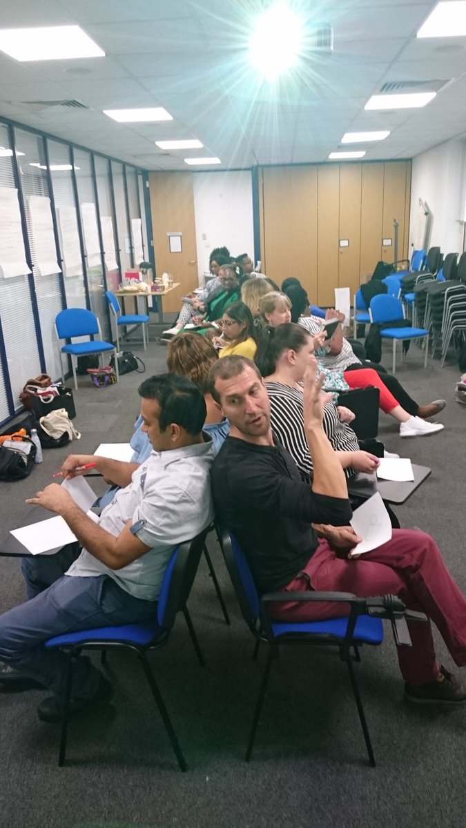 Francesrourke01's tweet photo. Band 7 development programme. How to give constructive feedback session. One person instructions on drawing a picture, the other making the drawing with what they are told. @NHS_ELFT https://t.co/95f72FaxCo
