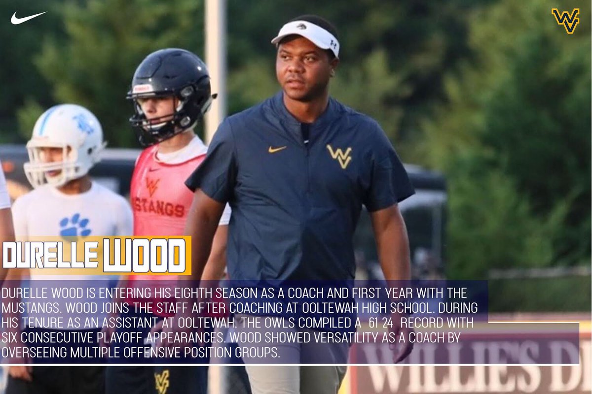 valley_fb's tweet photo. With so many changes on the coaching staff we wanted to take a moment to introduce our coaches for the 2019 season. David Shonts- OL, Durelle Wood- WRs, Matt Parris- RBs, Tyler Pope- QBs. #offensivestaff #gostangs #stangstaff edit creds- @goosemanning5 https://t.co/xYtN0pUgjx