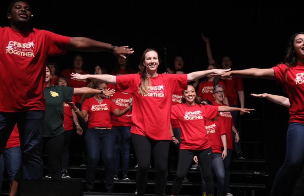 CFBISD's tweet image. CFBISD Teachers and Admin Wow at our Opening of Schools Ceremony #cfbisd #cfbfirstday