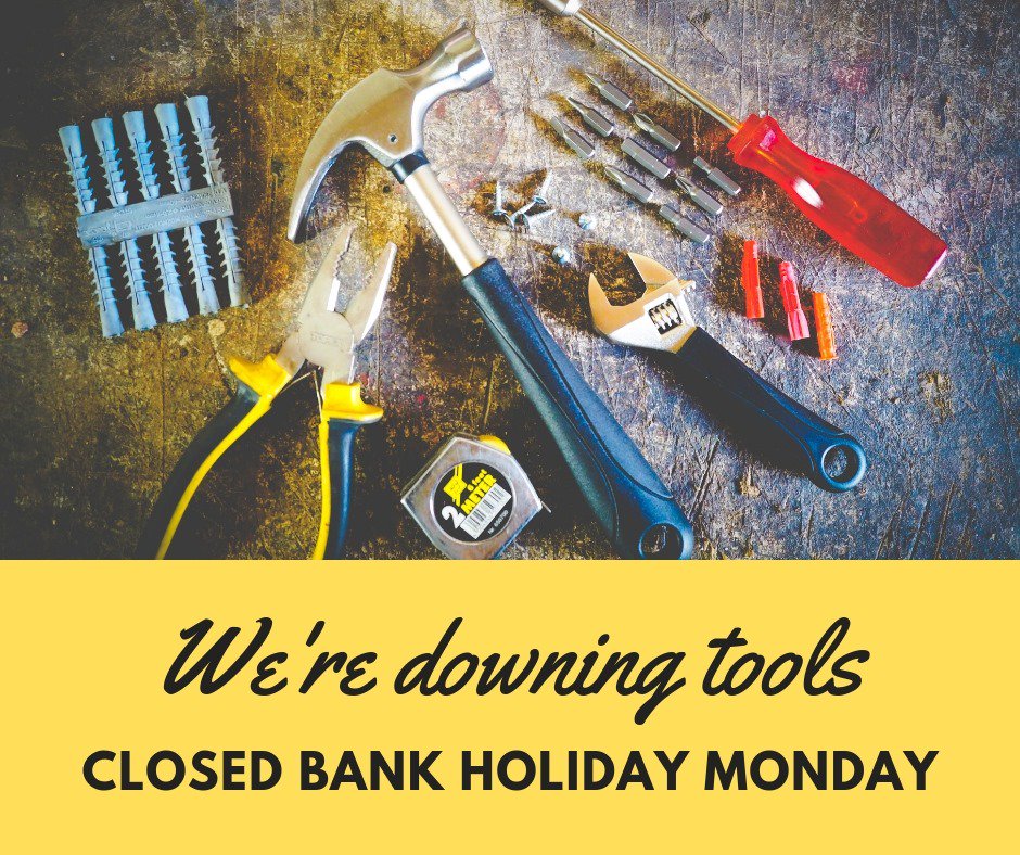 We're having the day off next Monday! But we're open on Saturday from 7.30am til 12pm if you need any supplies for the weekend :)

Enjoy the Bank Holiday!
