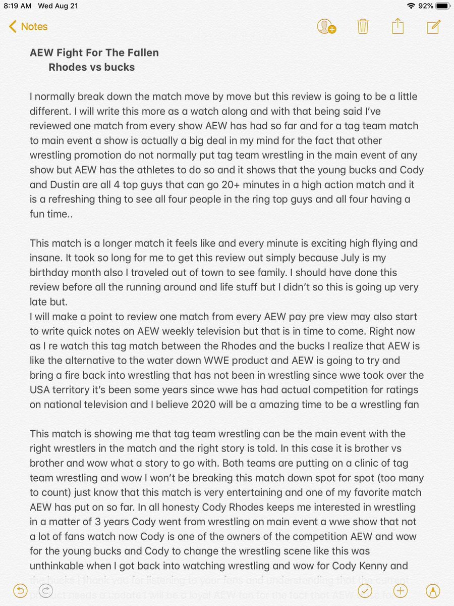 DropKickLee's tweet image. #fightforthefallen @CodyRhodes @dustinrhodes vs @MattJackson13 @NickJacksonYB sorry for the wait but wow this match might just be my favorite tag team match ive ever seen #DropKickReviews