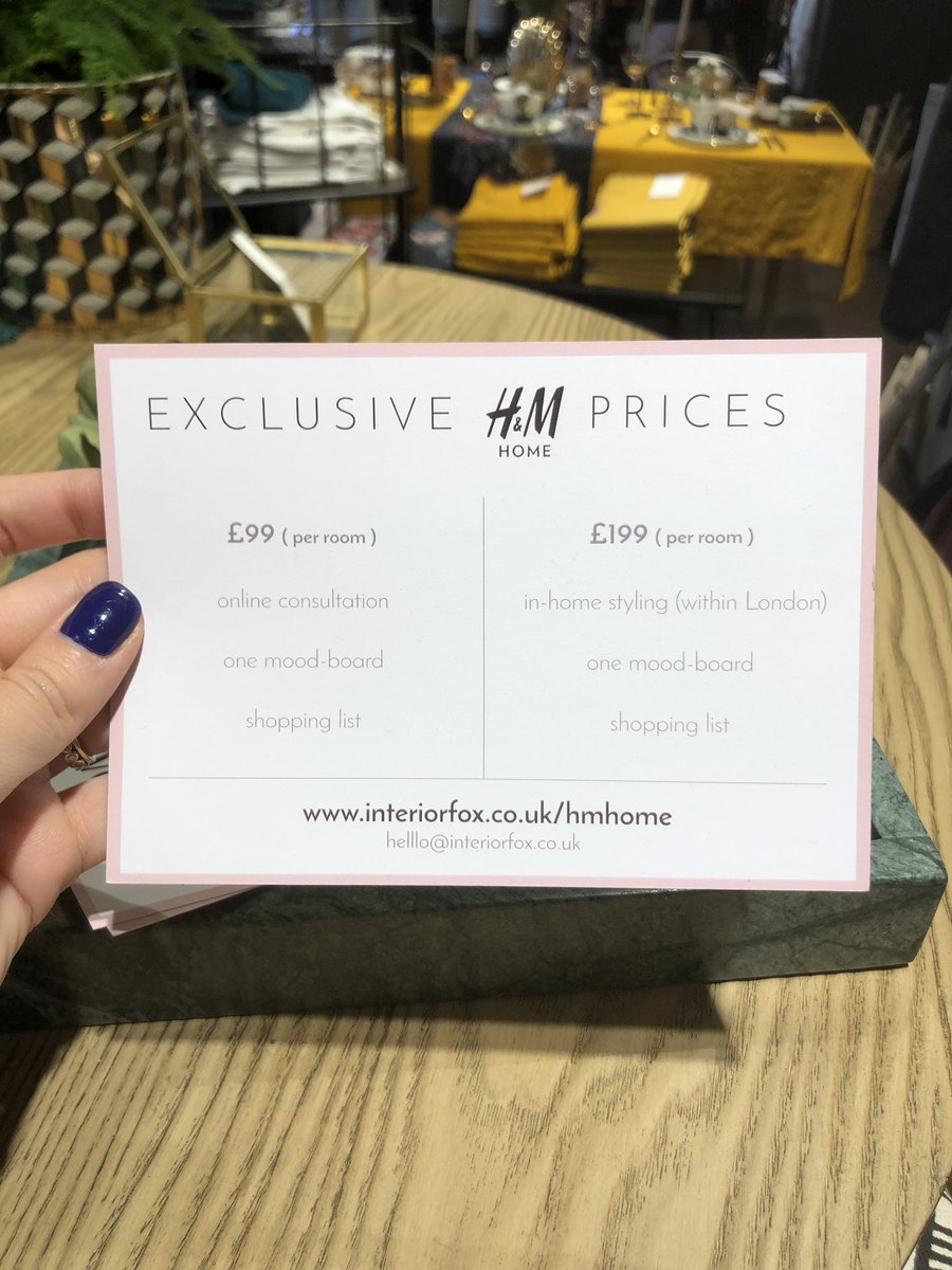 Sign up to our exclusive styling service with HM Home 
Click here - interiorfox.co.uk/hmhome