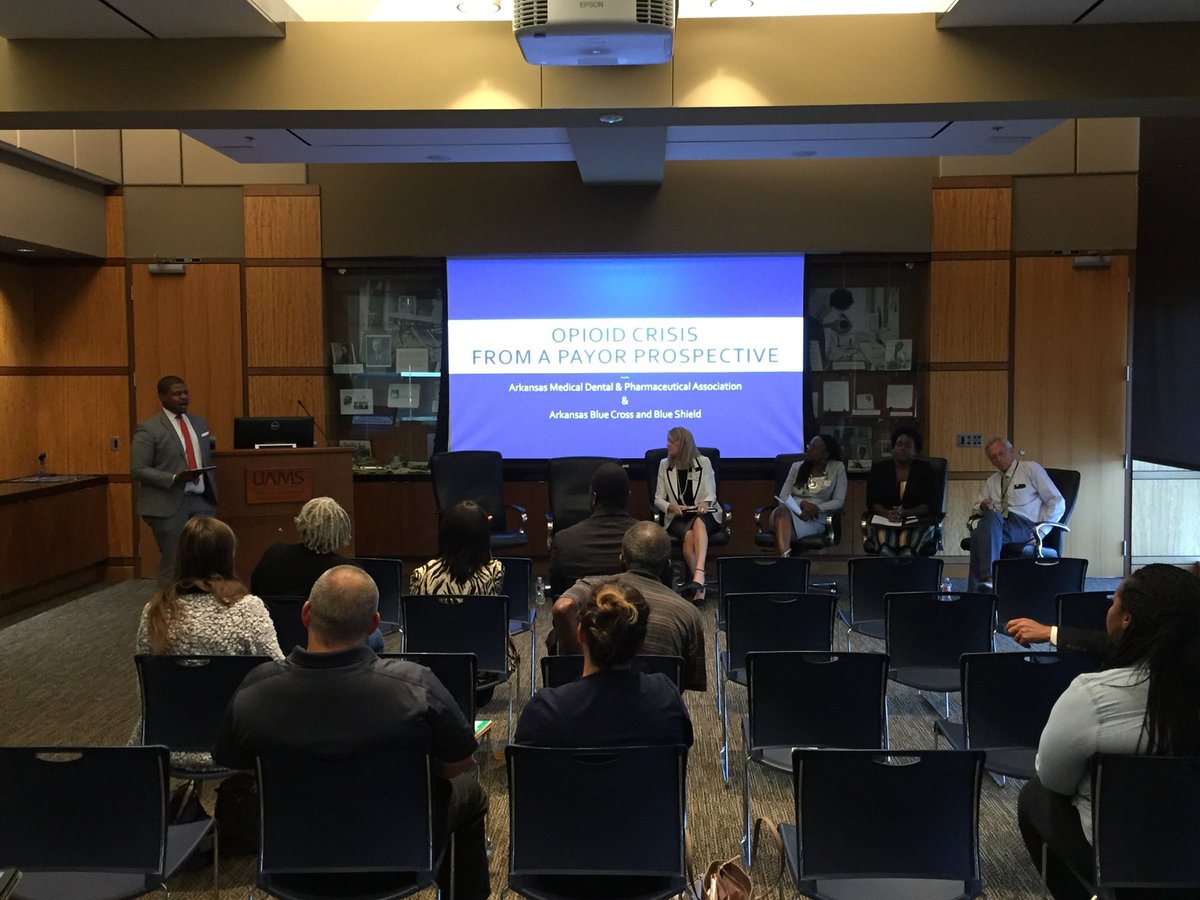 Johnathan Goree MD (@drjgoree) on Twitter photo Ended day moderating a conversation between <a href="/ArkBlueCross/">Arkansas Blue Cross and Blue Shield</a> and providers at <a href="/uamshealth/">UAMS Health</a>. So interesting to hear how a payor views the #opioidcrisis. Takeaway: MDs, hospitals, patients, PharmDs, government, AND payors cant be in Silos. <a href="/UAMSPain/">UAMS Pain</a> @UAMS_Anes <a href="/ASPN_PainNeuro/">ASPN</a> #somedocs Ended day moderating a conversation between <a href="/ArkBlueCross/">Arkansas Blue Cross and Blue Shield</a> and providers at <a href="/uamshealth/">UAMS Health</a>. So interesting to hear how a payor views the #opioidcrisis. Takeaway: MDs, hospitals, patients, PharmDs, government, AND payors cant be in Silos. <a href="/UAMSPain/">UAMS Pain</a> @UAMS_Anes <a href="/ASPN_PainNeuro/">ASPN</a> #somedocs