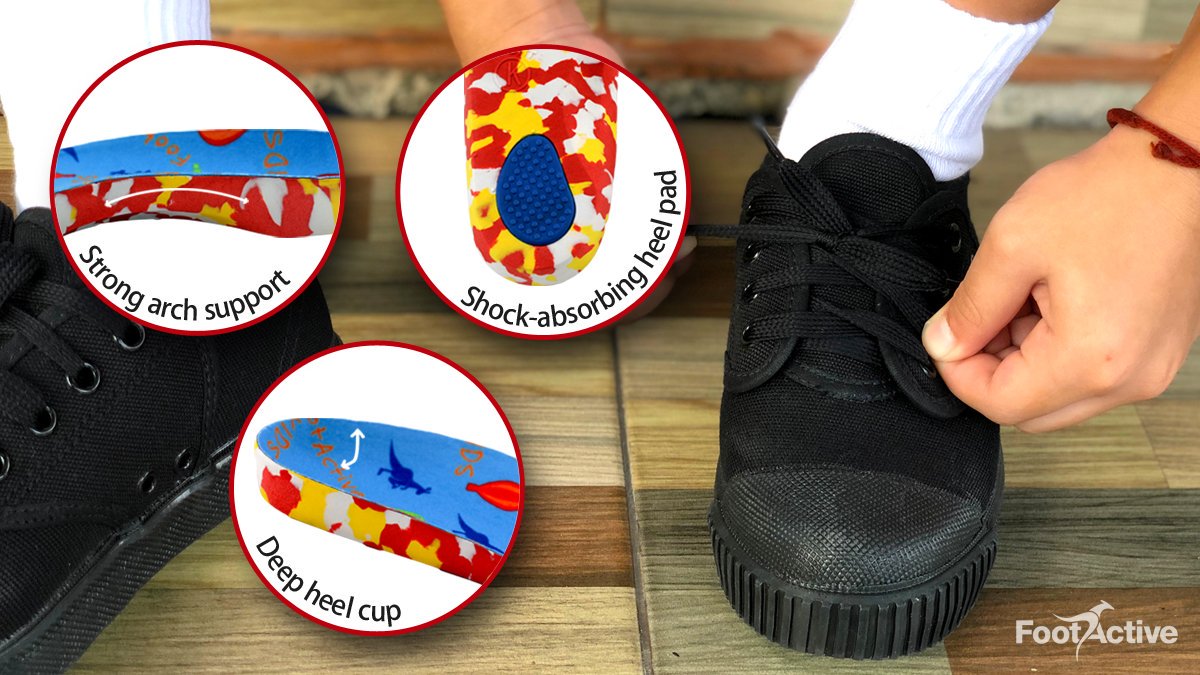 FootActive's tweet photo. FootActive insoles for kids – providing support and promoting pain free walking!

✅ Provides support for flat feet/fallen arches
✅ Assists with severs disease and general foot pain
✅ Features strong arch support and shock absorbing pad

View them - https://t.co/oCG6EPiooe https://t.co/6WKOlGbzrk