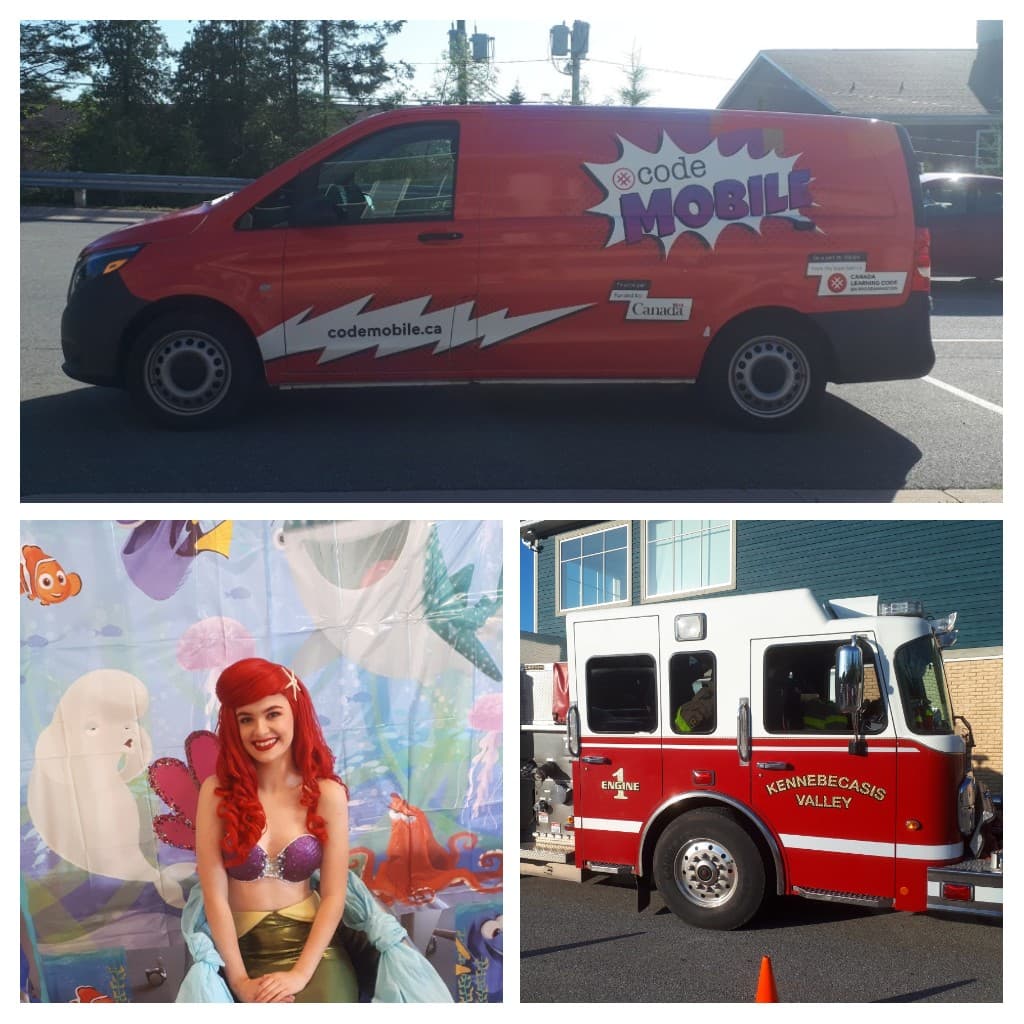 KvLibrary's tweet photo. We had so much fun at our #SRC closing party last night! Many thanks to the Kennebecasis Valley Fire Department, Princess Ariel from Perfectly Royal Princess Parties, and the code mobile from @learningcode for being our special guests!! #kvlibrary #community #librarylove https://t.co/bBEX4eeqcP