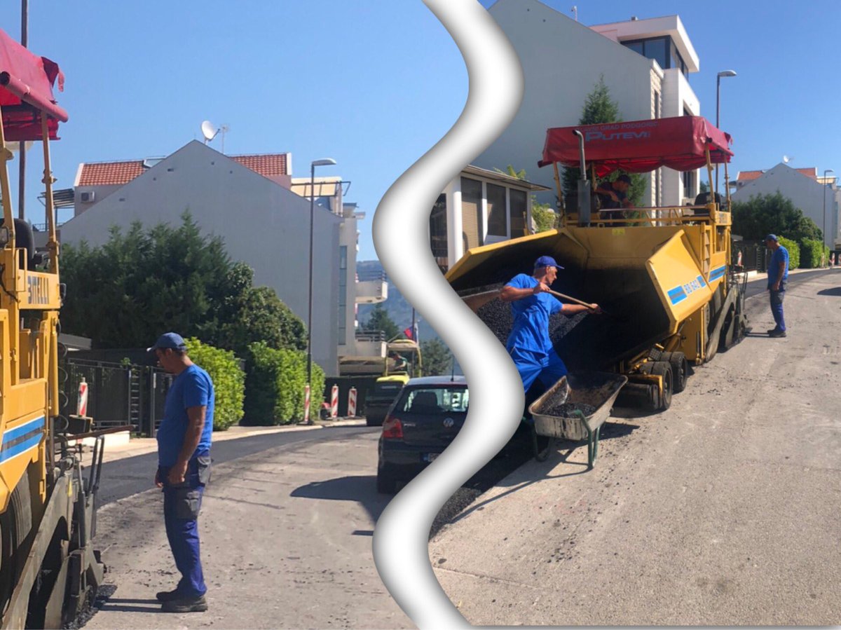 putevipg's tweet photo. Danas se završavaju radovi na sanaciji asfaltnog kolovoza u Atinskoj ulici. https://t.co/vazWbNTDCV