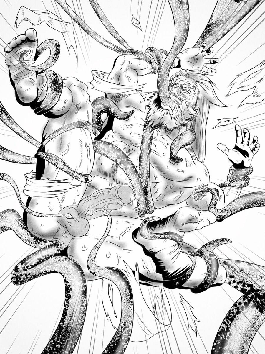 baronarrow's tweet photo. Senzaemon Nakiri finally tasted a terrible dish of Soma!😈
Commission by @Ppn_the_yot , thank for amazing pics! 😍
#senzaemon #nakiri #shokugekinosoma #nsfw #rule34 #oldman #bara #grandpa #bondage #tentacle #muscle https://t.co/VcVbDWs2DE