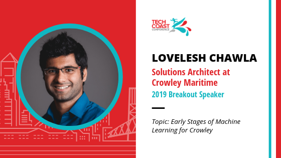 rannik_rd's tweet photo. #RT @CrowleyMaritime: Highlighting our technology capabilities, Crowley's Lovelesh Chawla will be a breakout speaker at the 2019 #TechCoastConference in Jacksonville, Florida. His presentation on Crowley's use of Hadoop and AWS for big data and machine lโฆ https://t.co/XutV2avsjY