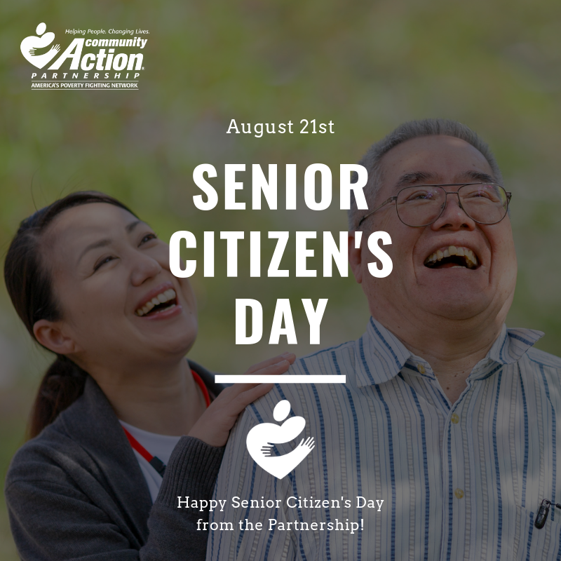 CAPartnership's tweet photo. Today we celebrate the contributions of older adults and raise awareness of issues affecting the senior community. Happy #SeniorCitizensDay! #CommunityActionCares https://t.co/aoMbdTcz5y