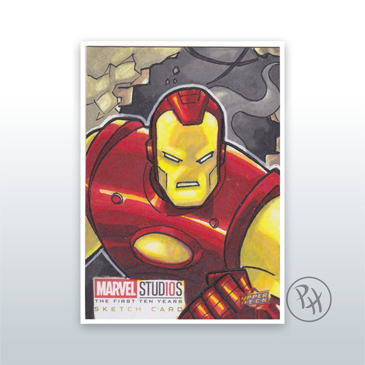 ‘I am Iron Man!’
Last of of my Iron Man characters for @UpperDeckEnt latest set Marvel 10th Anniversary. Love the classic Red & Gold armour 😊
.
#ironman #mcu10 #mcu10years #upperdeck #sketchcard #marvel #tradingcard #artisttradingcard #markerart