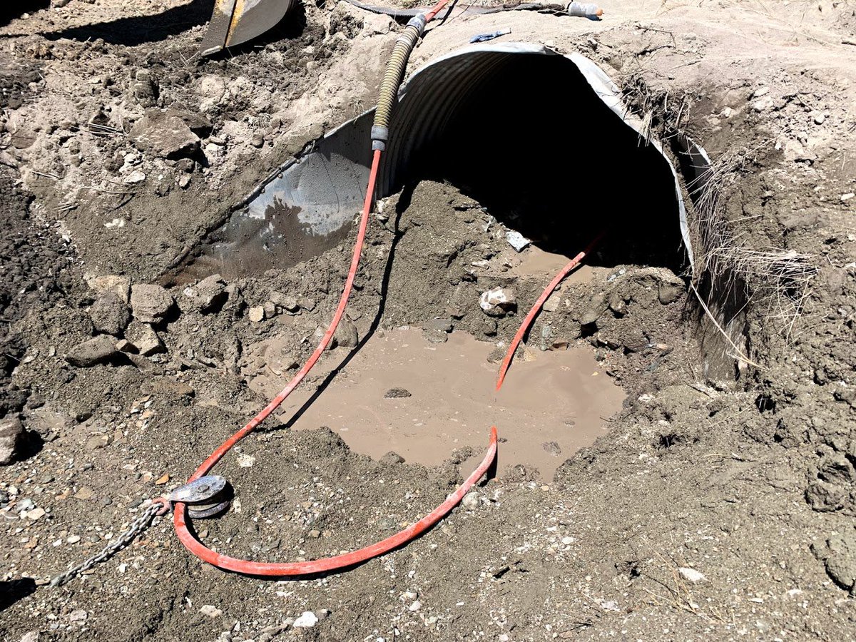 reddawgnozzles's tweet photo. I had a great time trying out some of our Red Dawg Texan and Root Dawgs on this 72" diameter stormdrain 100% full from a landslide in Utah. This was a tall order for any nozzle. #reddawg #nozzles #demo https://t.co/2gP8opD5Q4