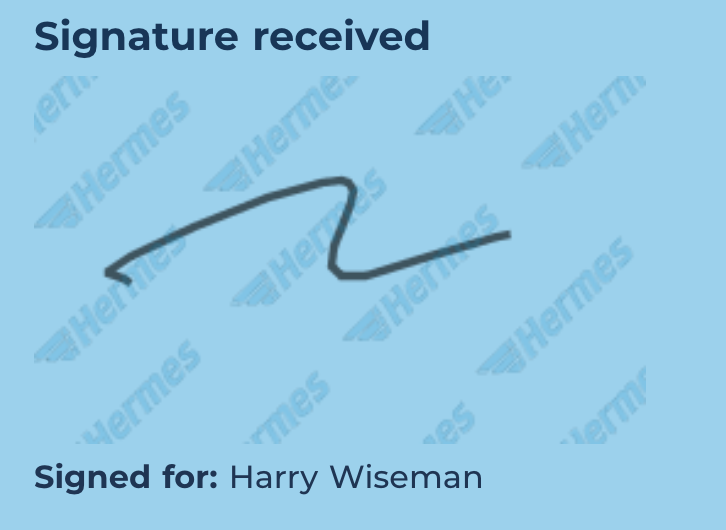 HarryWiseman's tweet photo. @Hermesparcels signed for by me, I wasn't at home so this isn't possible. Got home, no parcel, no slip... where is my delivery? https://t.co/0elbw7guE5