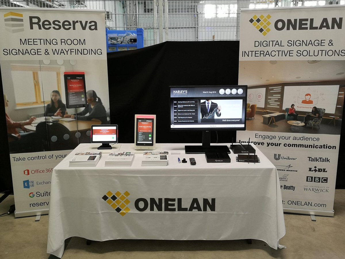 onelan_ltd's tweet photo. Today we're at @avisplinfo Tech Day in #Dreieich, #Germany. This is the first time we've showcased the new Reserva Edge in mainland Europe and we're thrilled with the amazing reaction! Find out more about Reserva Edge at https://t.co/Fvxnk4CcJb #AVTweeps #AV #roomsignage https://t.co/DXGuNz2WaW