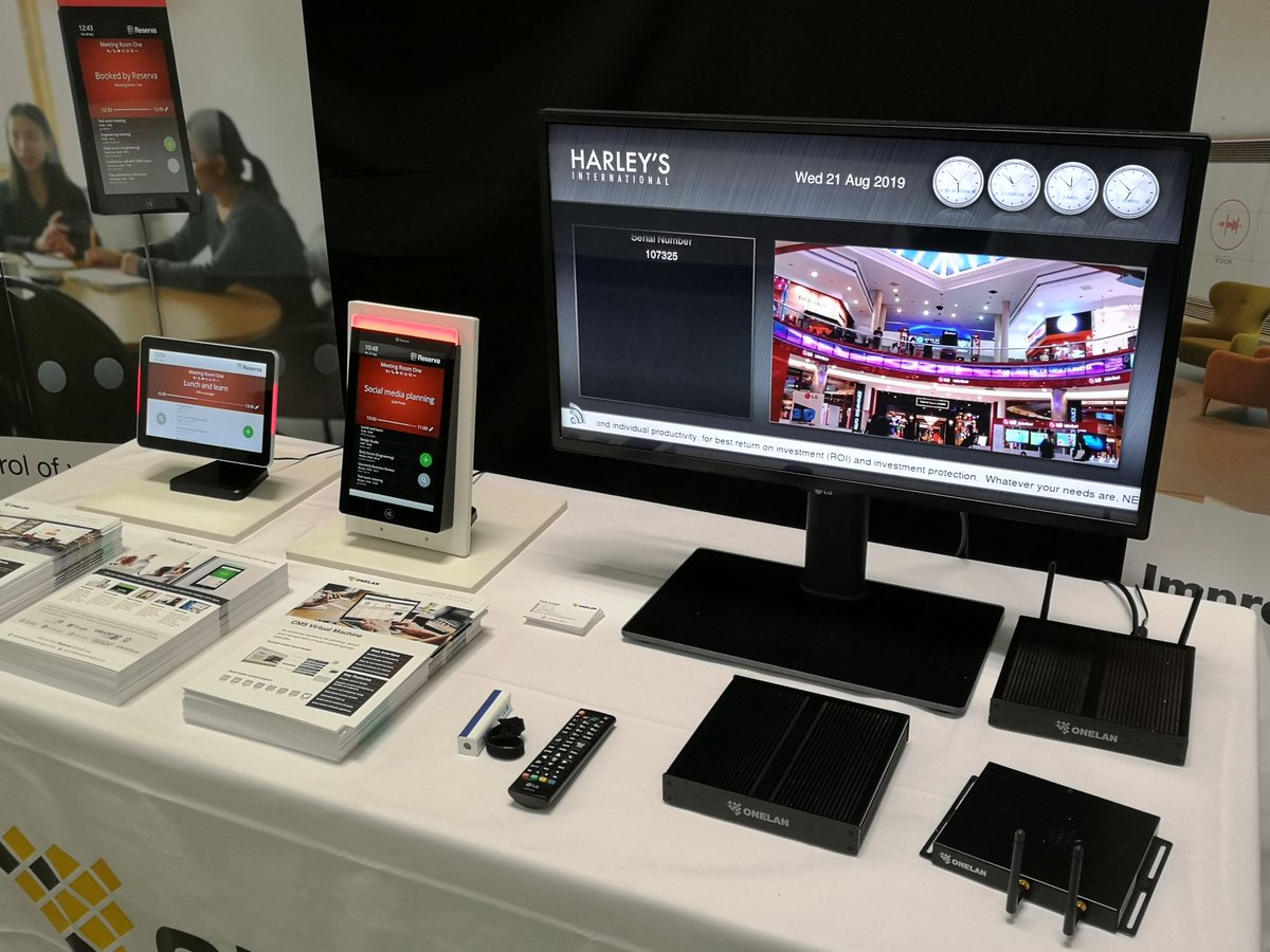 onelan_ltd's tweet photo. Today we're at @avisplinfo Tech Day in #Dreieich, #Germany. This is the first time we've showcased the new Reserva Edge in mainland Europe and we're thrilled with the amazing reaction! Find out more about Reserva Edge at https://t.co/Fvxnk4CcJb #AVTweeps #AV #roomsignage https://t.co/DXGuNz2WaW