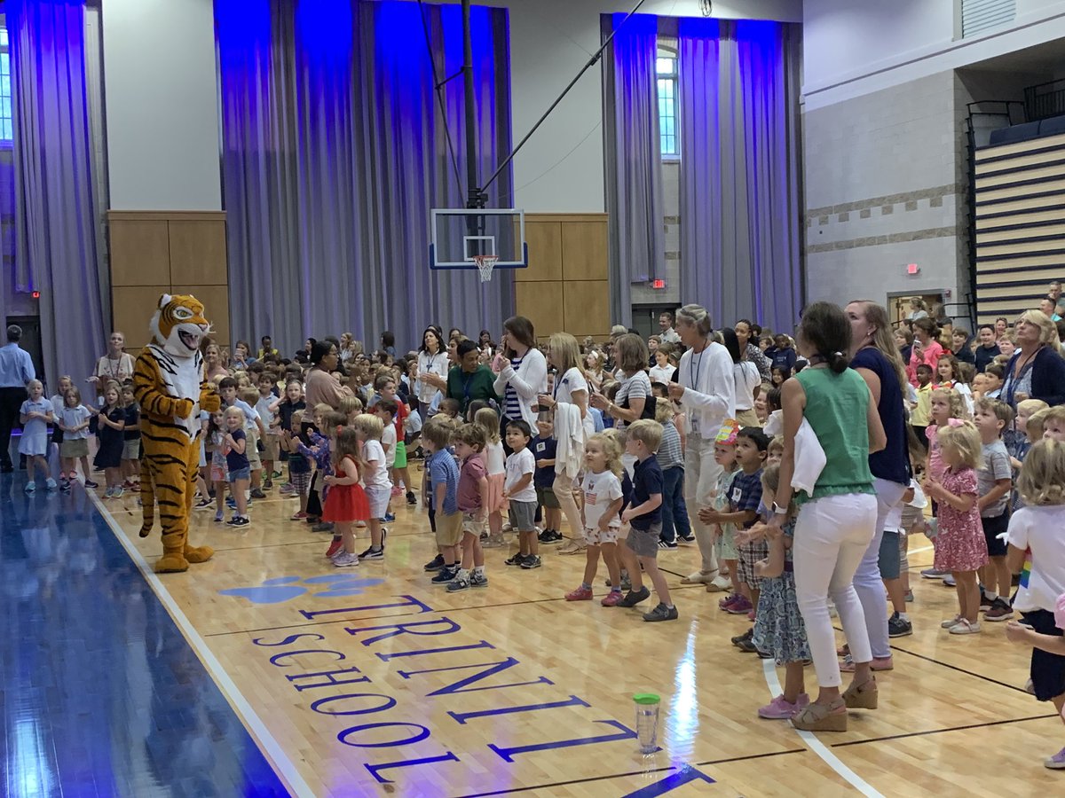 Our first all-school assembly, Trinity Together Time (TTT), had us all learning, laughing, and dancing! <a href="/trinityatl/">Trinity School</a> #TrinityLearns #CherishChildhood