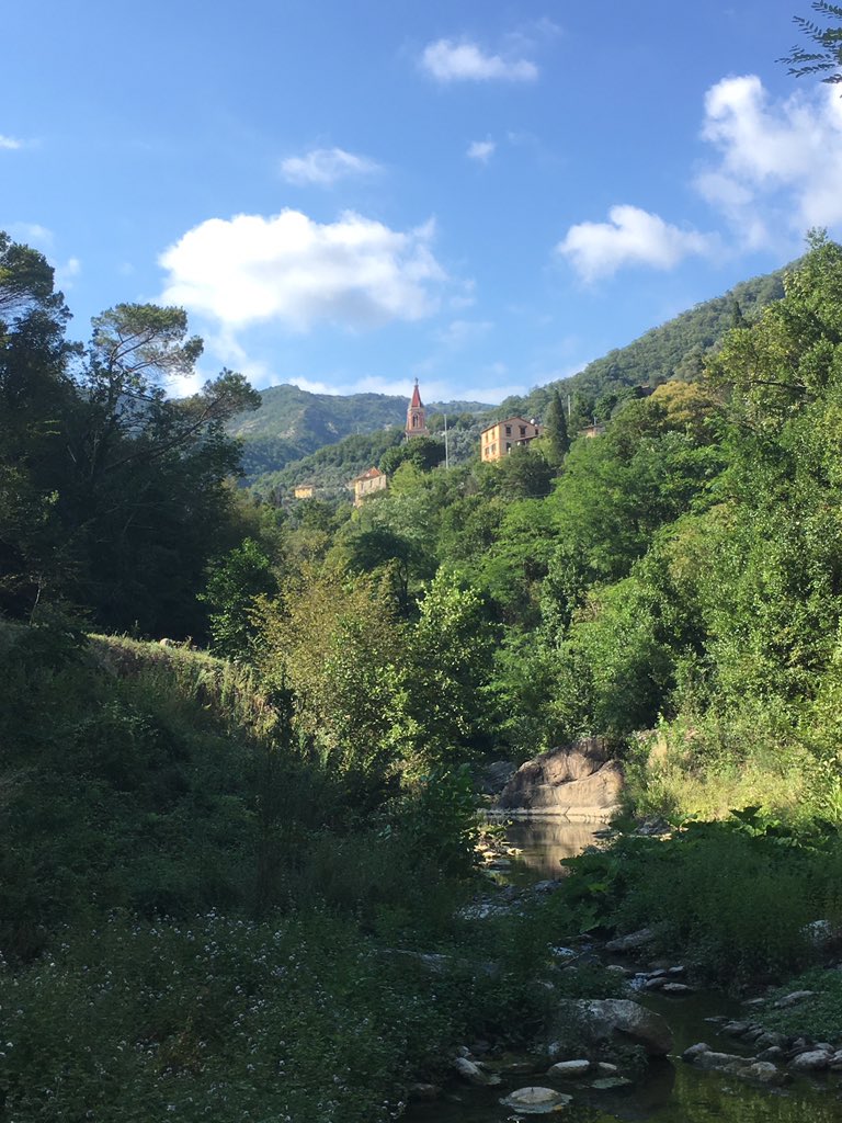 TopogArt's tweet photo. Sant’Andrea di Foggia above #rapallo and upper slopes of Mount Manico del Lume (800 m asl) in 1900 (Alfred Sells) and today; some areas still uncovered with trees. https://t.co/i9MNyF4SxC