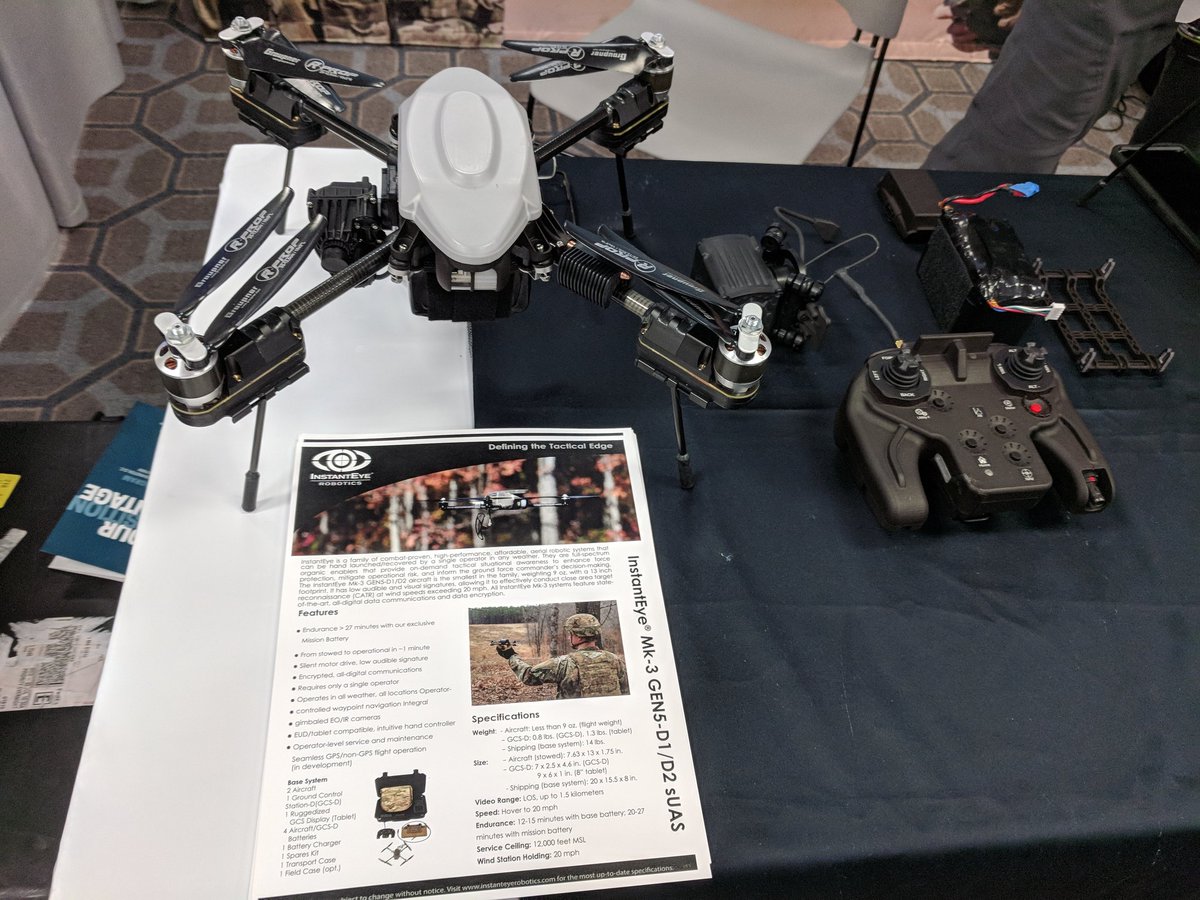 W_Alex_Sanchez's tweet photo. Covering the #USDPS19, organized by @AUVSI -- Many good looking #Uas - #drones #uavs #uasdetection #uavtechnology https://t.co/CBs2WmQFQ0