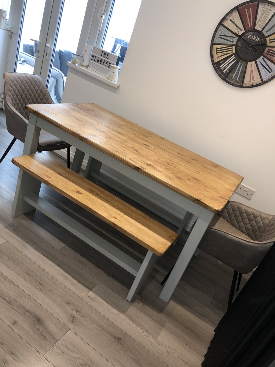 Annie_ruther's tweet image. All come together nice love our new chairs @nextofficial #dinningtable @bespokefarmhous #handmadetable #redwood