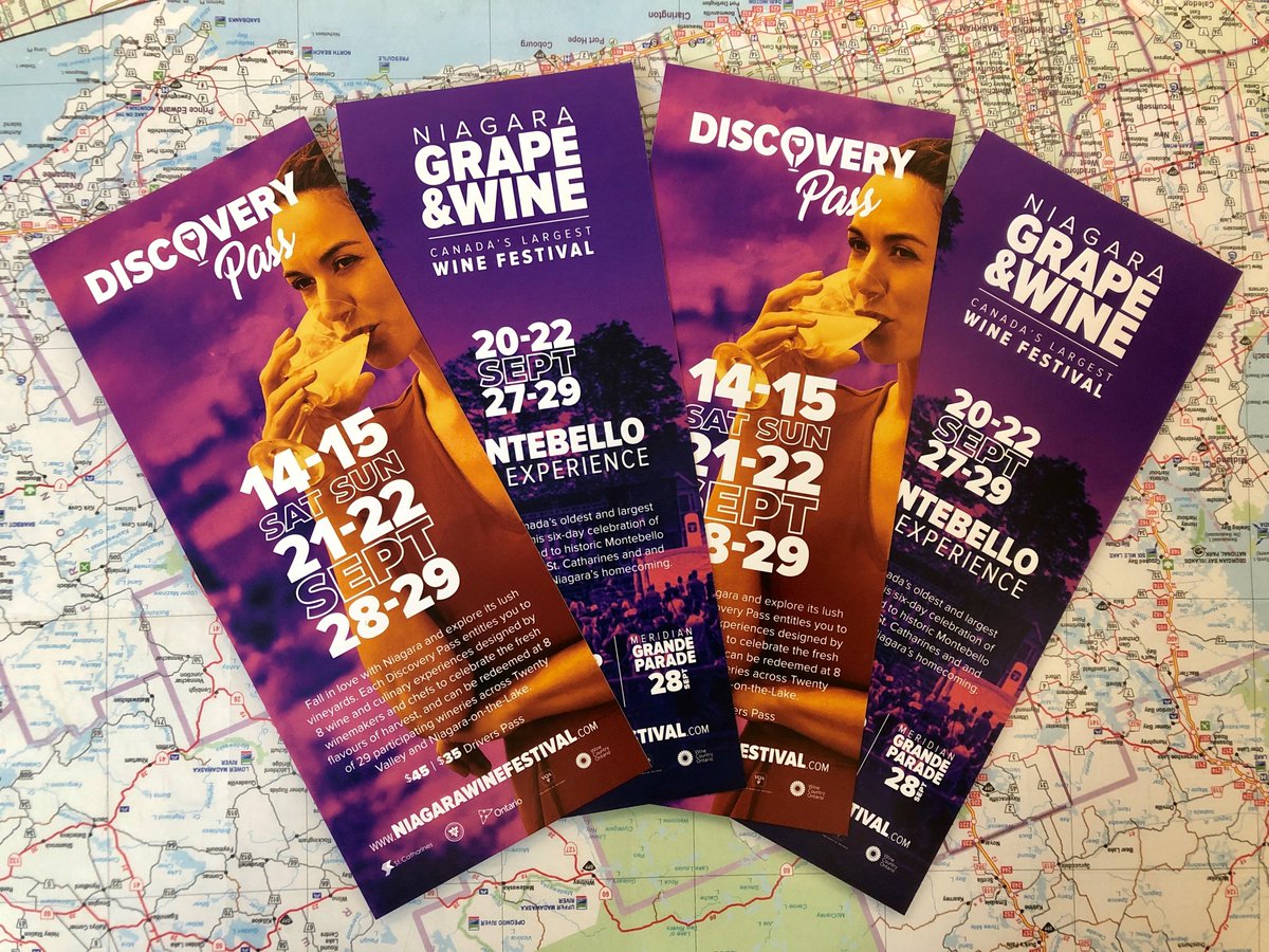 It's that time of year again! Visit your Niagara Falls &amp; St. Catharines <a href="/OntarioTravel/">Destination Ontario</a> Centres and pick up your 
<a href="/NiagaraWineFest/">Niagara Grape & Wine Festival</a> Discovery Pass today! #DiscoverON #grapeandwine