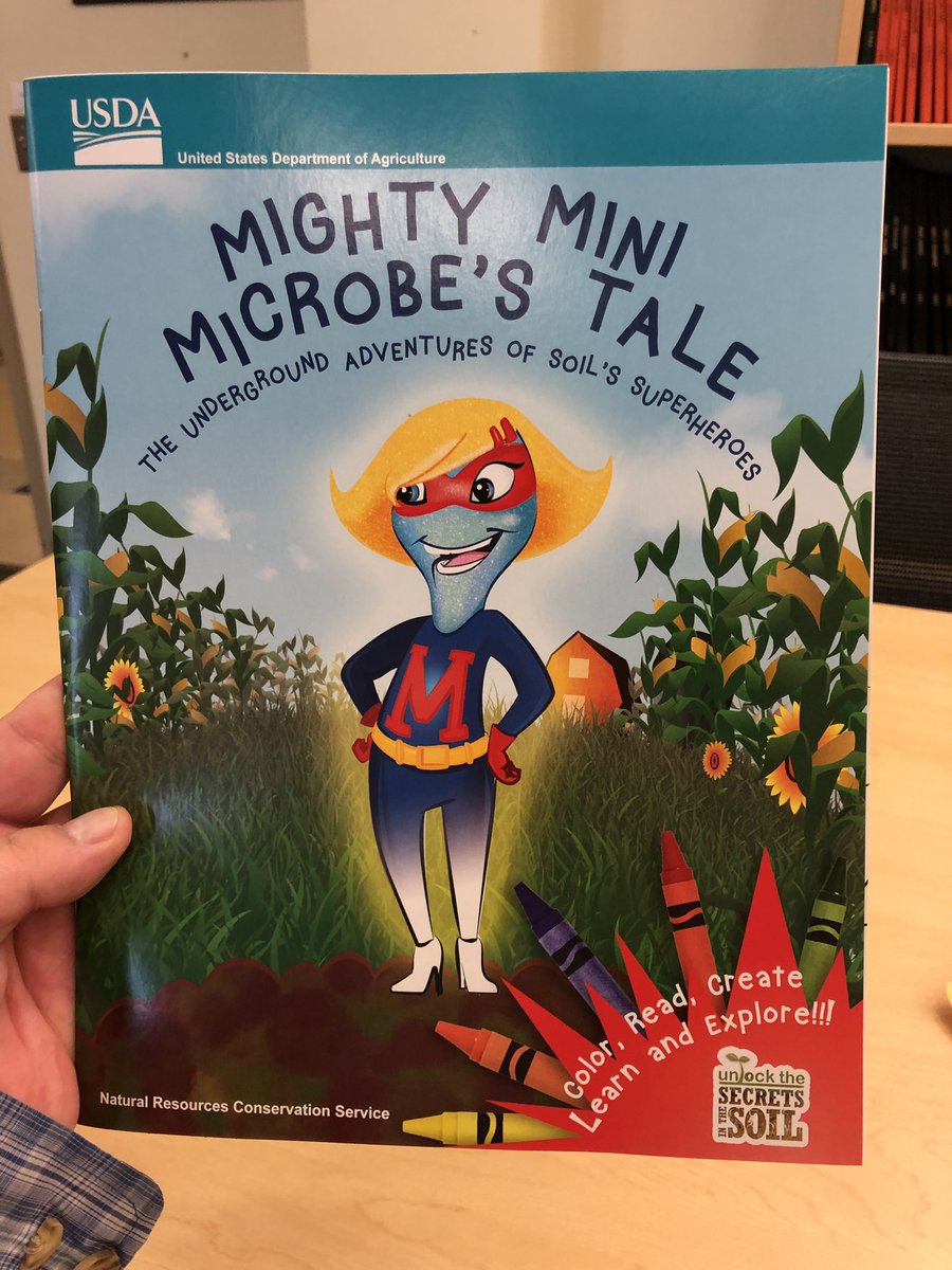 markowenmartin's tweet photo. I just got this AWESOME #SoilCentric comic book from the USDA. Wow! I need to talk students into projects like this. #MicrobialOutreach @jo44atWID @univpugetsound @ASMicrobiology https://t.co/j1Zgi8mDZ3