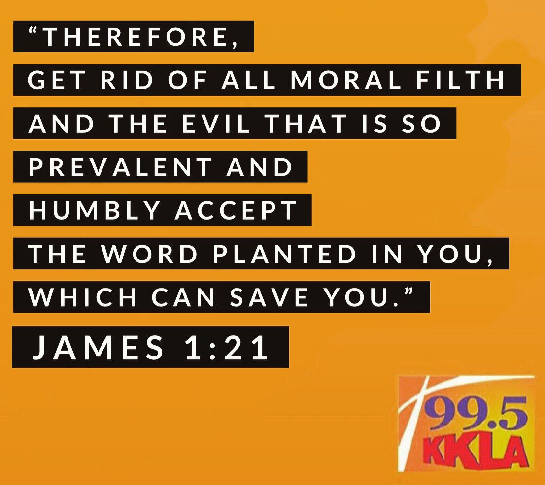 kkla995fm's tweet photo. Here is your Bible Verse of the Day! (Source: @christianitycom)
•
#KKLA #995FM #LA #LARadio #Radio #Christian #Christianity #James121 #DailyBibleVerse #TheBible https://t.co/WG7w69qOM5